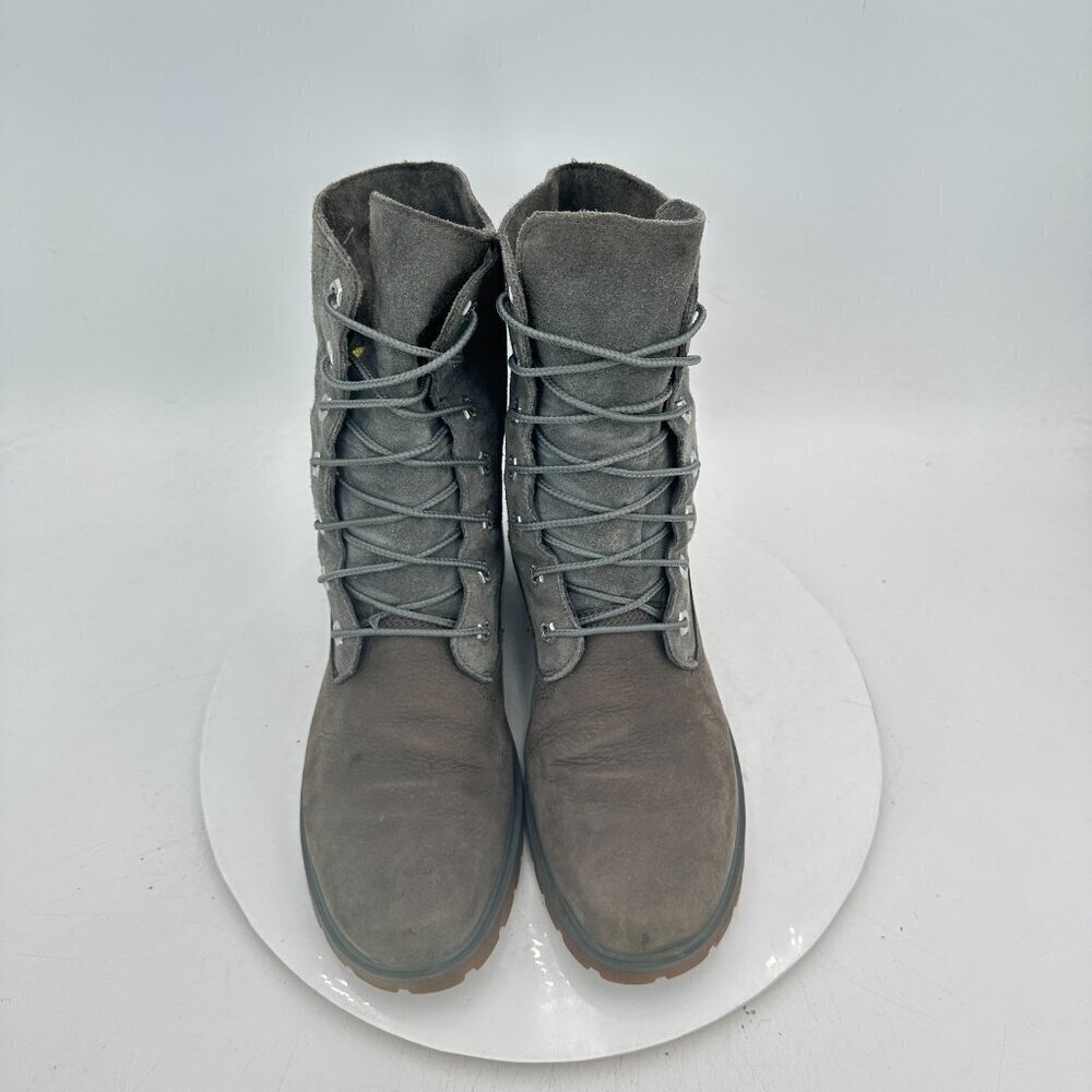 Timberland Jayne Roll Top Women Size 9.5 A1XBQ Medium Grey Nubuck Ankle Boot - Picture 3 of 11